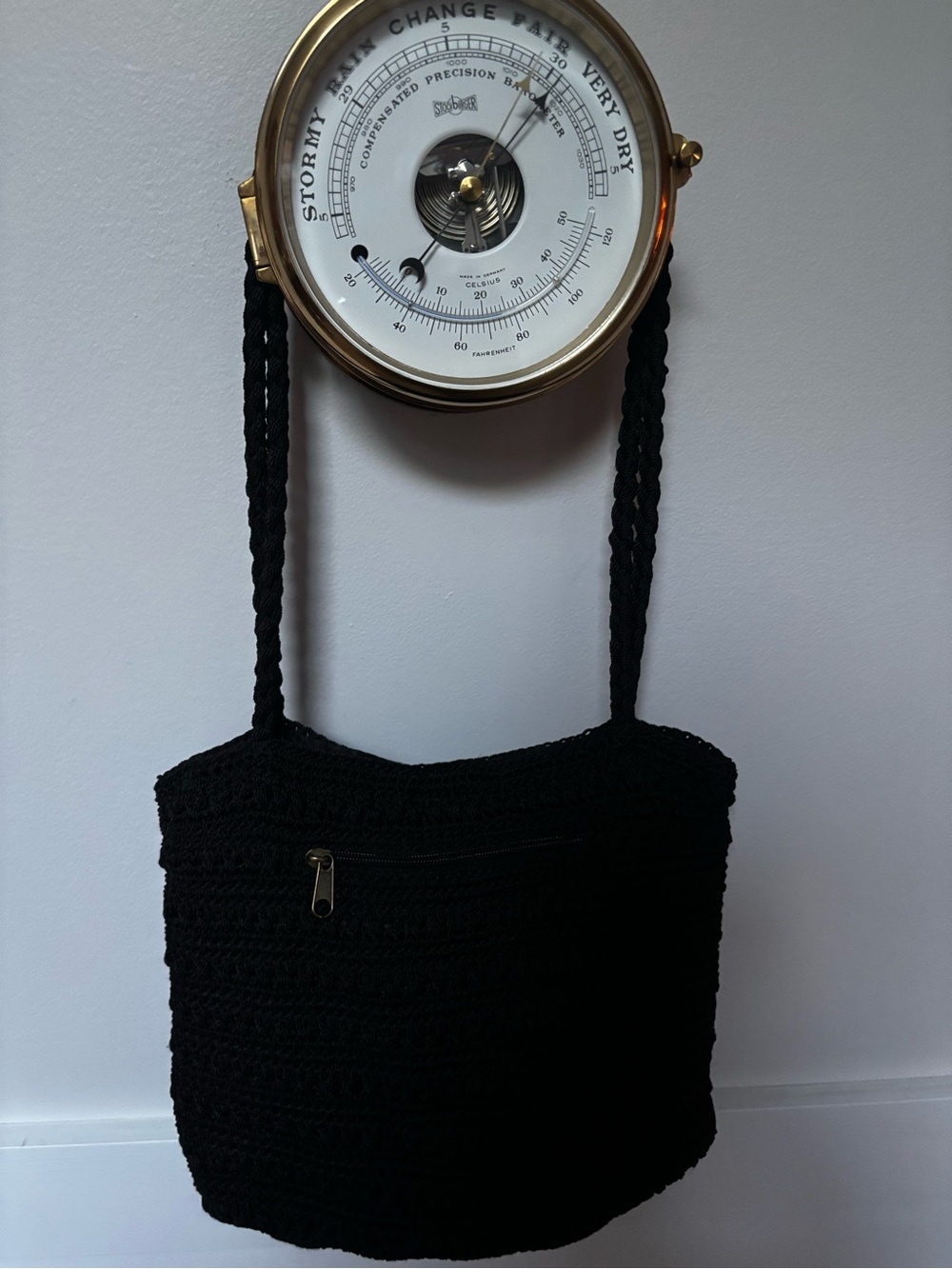 Black Crochet Shoulder Bag - Stylish Everyday Tote